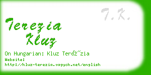 terezia kluz business card